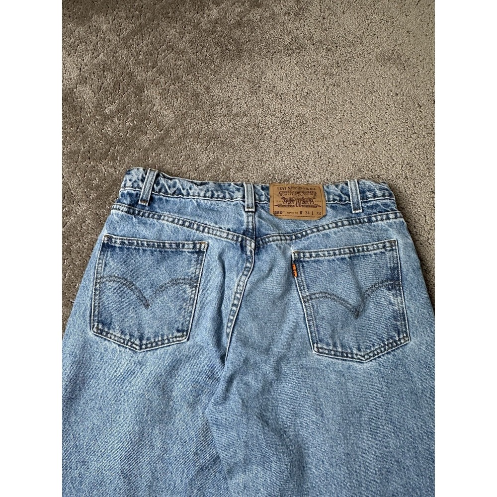 Vintage‎ Mens Jeans LEVIS 550 Orange Tab Straight Leg Relaxed Fit, Size W34 L34 - Picture 2 of 11